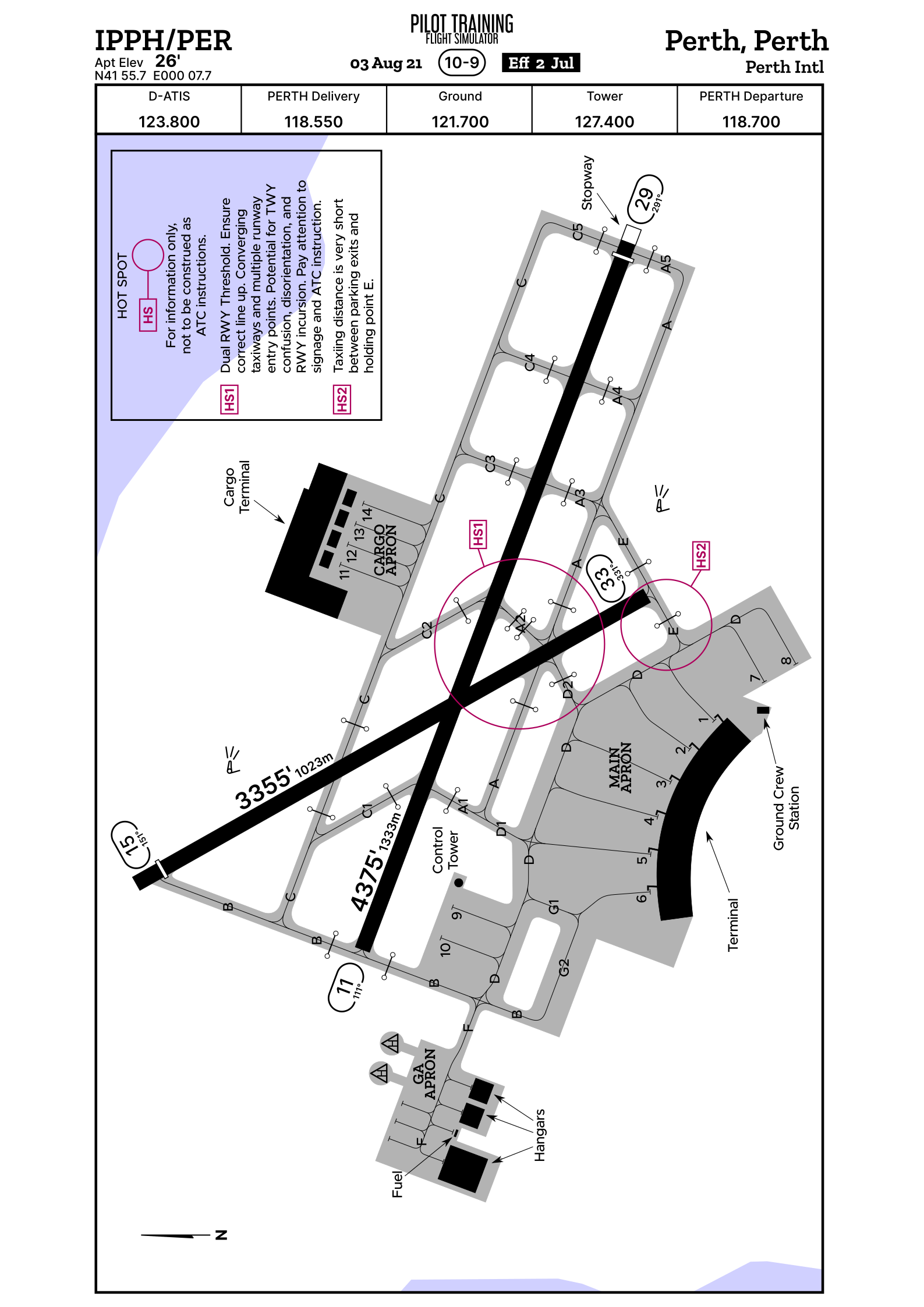 Airport ground chart for the airport IPPH
